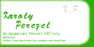 karoly perczel business card